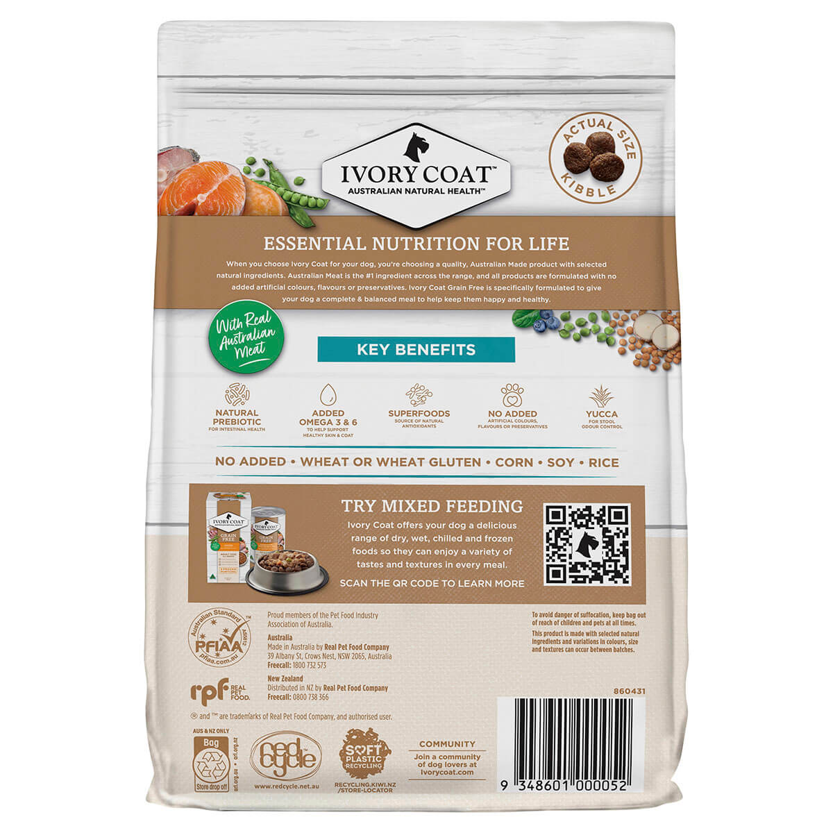 Ivory Coat Grain Free Adult Ocean Fish & Salmon Dry Dog Food - PetPost Australia