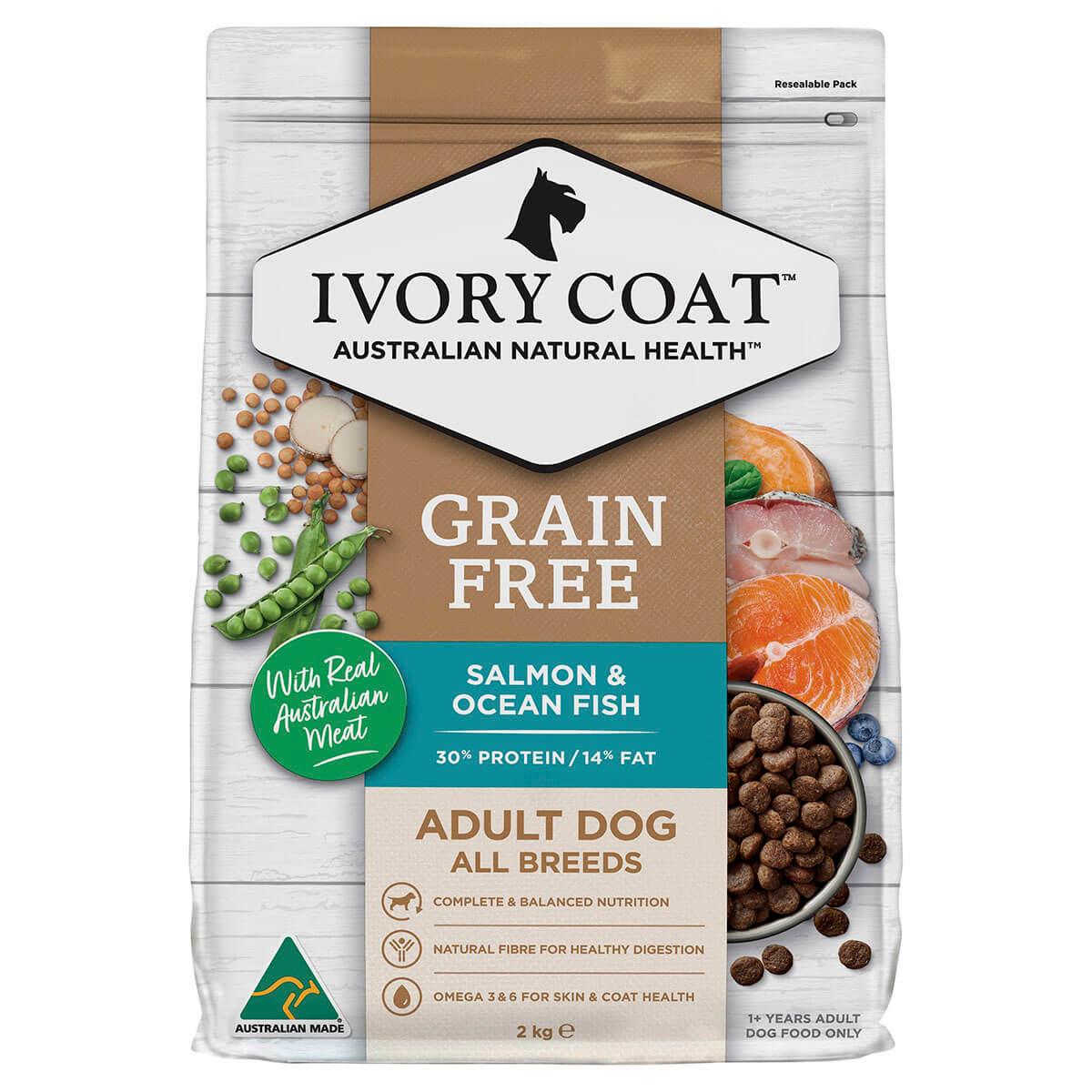 Ivory Coat Grain Free Adult Ocean Fish & Salmon Dry Dog Food - PetPost Australia