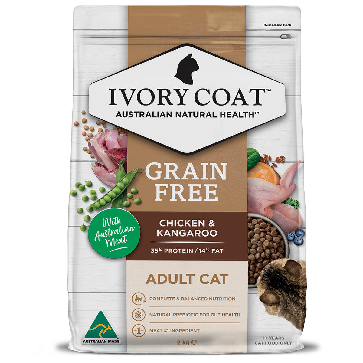 Ivory Coat Grain Free Indoor Adult Dry Cat Food Chicken & Kangaroo - PetPost Australia