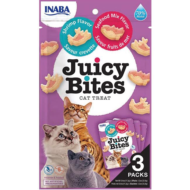 Juicy Bites Shrimp & Seafood Cat Treats 3pk - PetPost Australia