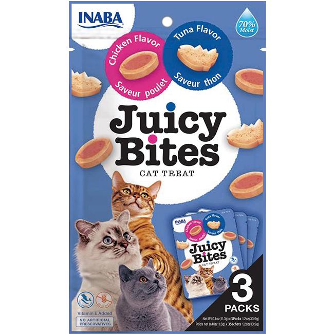 Juicy Bites Tuna & Chicken Cat Treats 3pk - PetPost Australia
