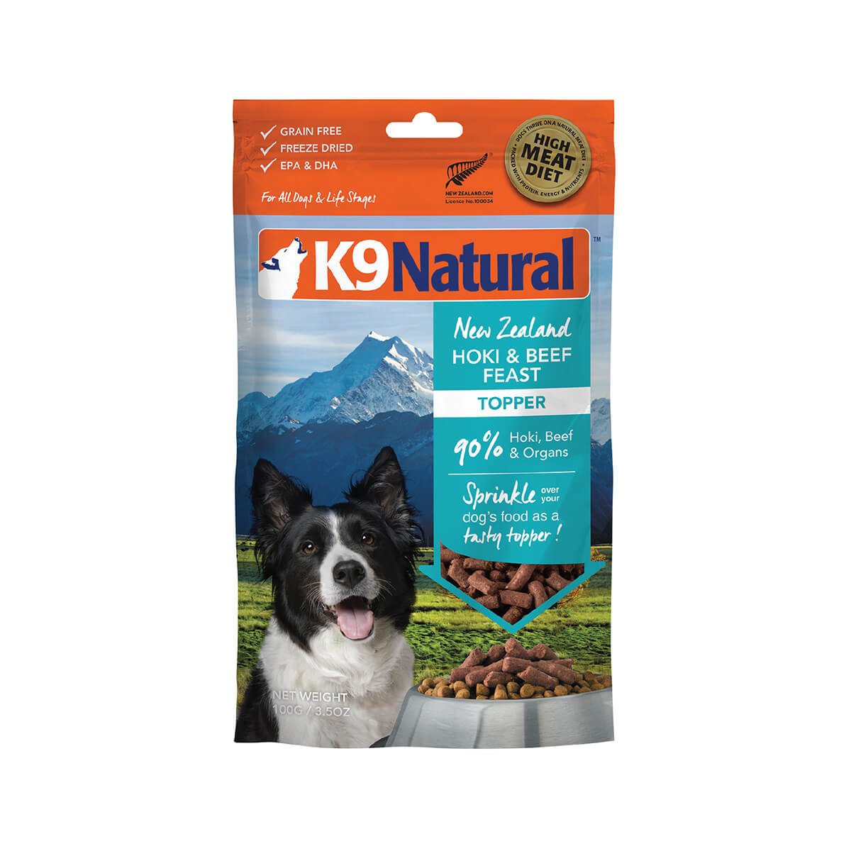 K9 Natural Hoki & Beef Freeze Dried Dog Food Topper - PetPost Australia