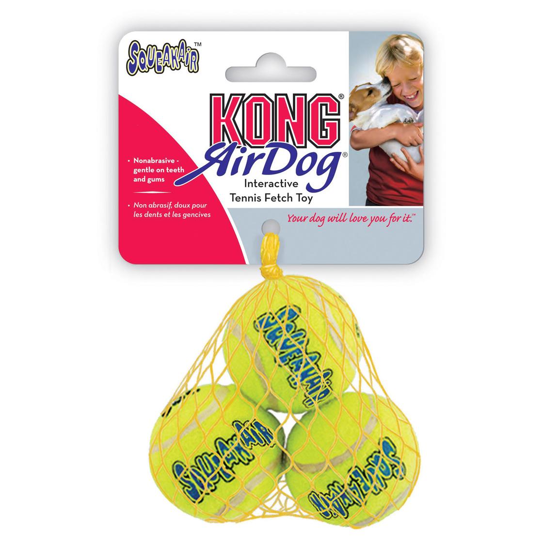 KONG AirDog Squeaker Balls Dog Fetch Toy 3 Pack - PetPost Australia