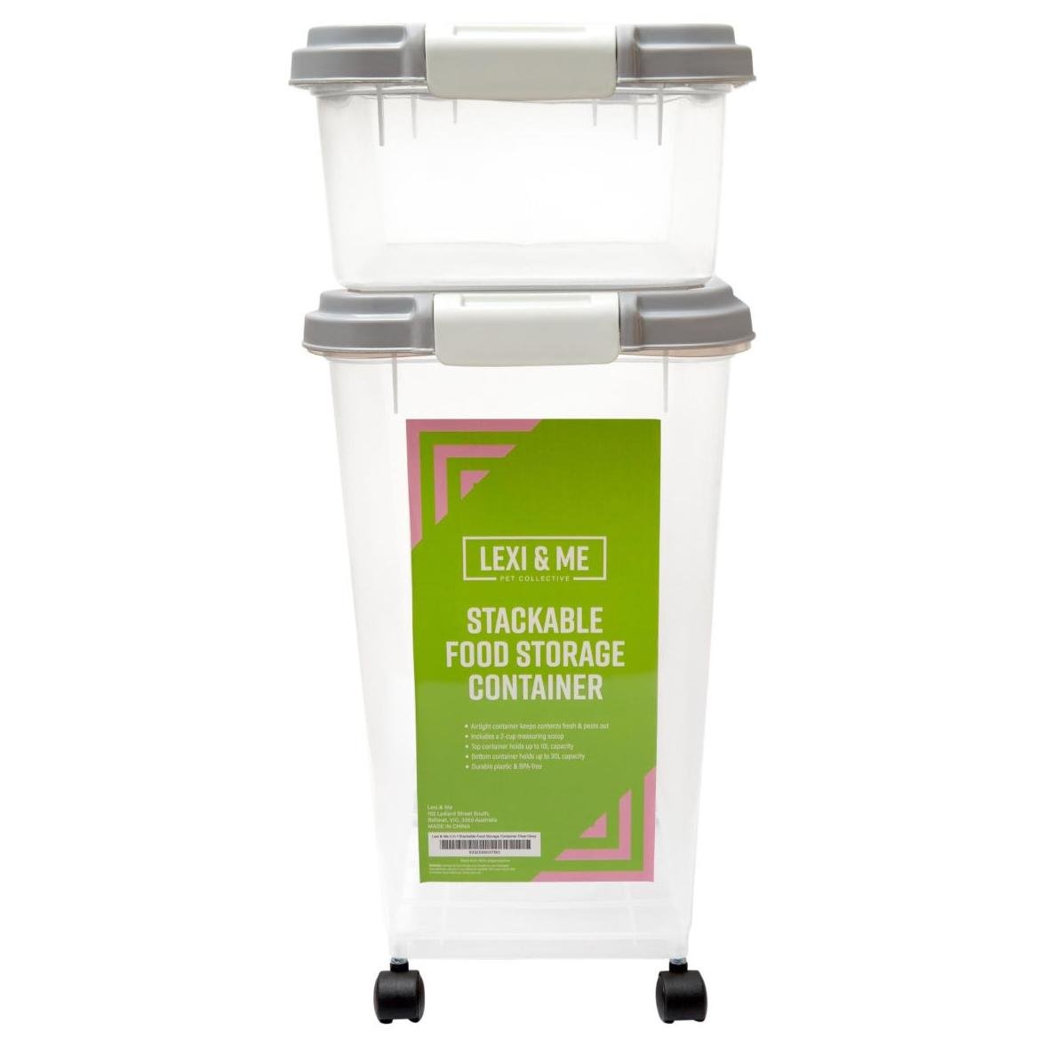 Lexi & Me 2-in-1 Stackable Food Storage Container - PetPost Australia