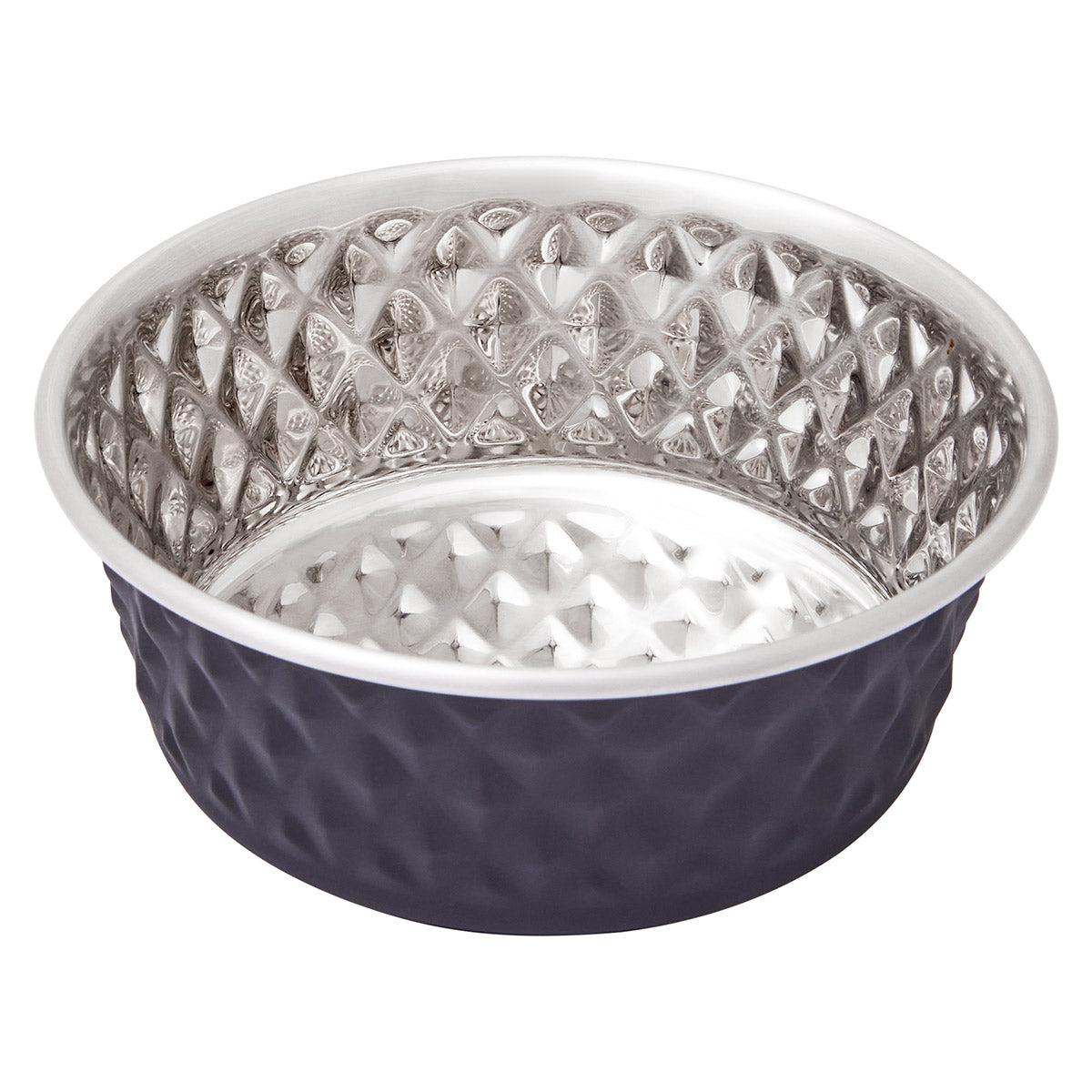 Lexi & Me Stainless Steel Dog Bowl Black - PetPost Australia