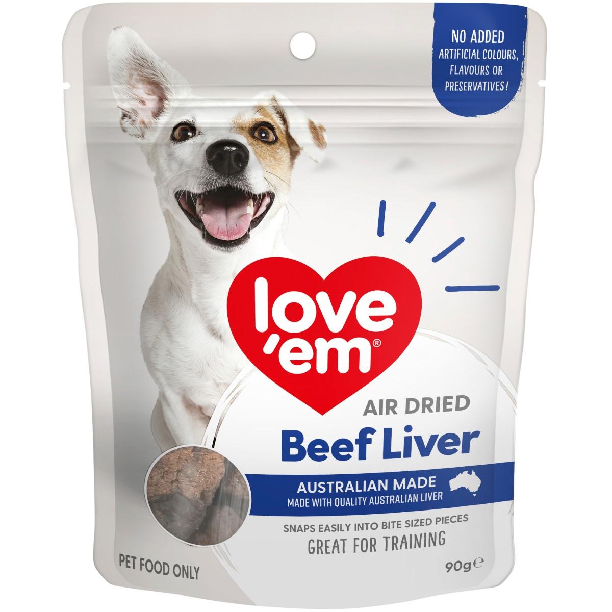 Love Em Air Dried Beef Liver Dog Treats - PetPost Australia