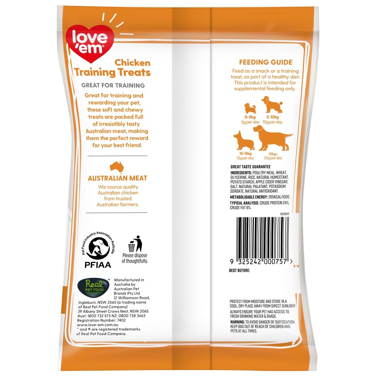 Love Em Chicken Mini Dog Treats 200g - PetPost Australia