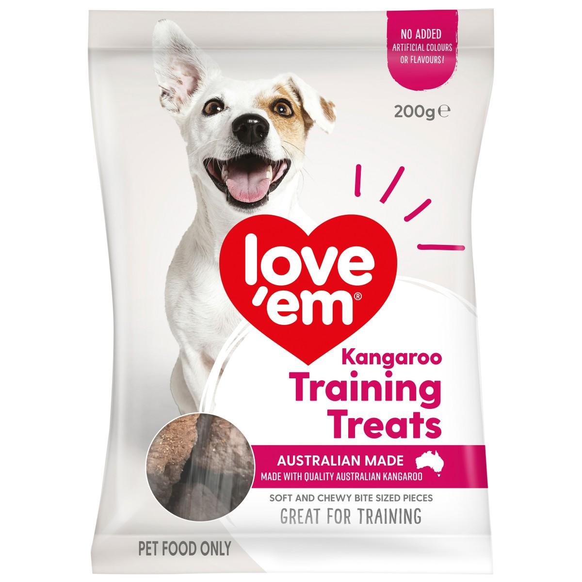 Love Em Kangaroo Mini Dog Treats 200g - PetPost Australia