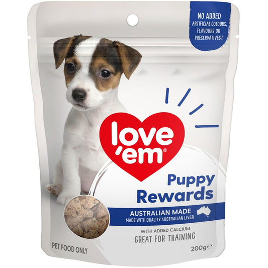 Love Em Liver Pup Reward Dog Treats 200g - PetPost Australia