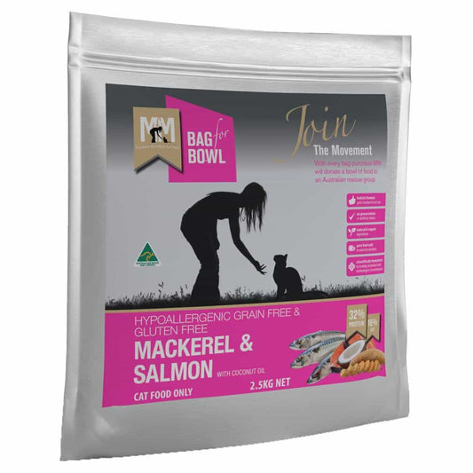 Meals For Meows Grain Free Adult Mackerel & Salmon Dry Cat Food - PetPost Australia