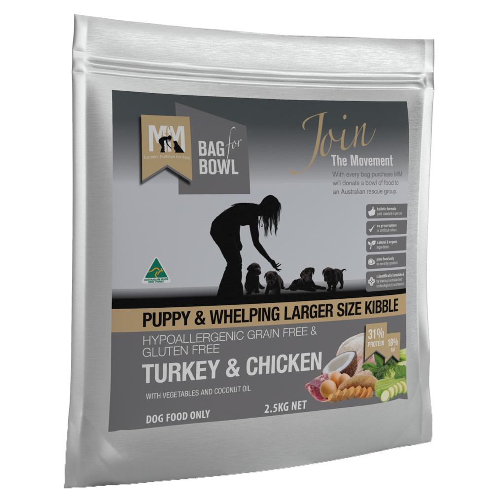 Meals For Mutts Grain Free Large Kibble Puppy Turkey & Chicken Dry Dog Food - PetPost Australia