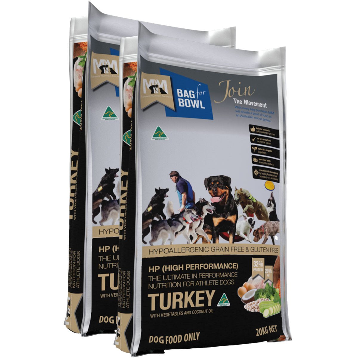 Meals For Mutts High Perform Grain Free Adult Turkey & Chickpea Dry Dog Food - PetPost Australia