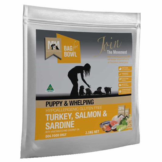 Meals For Mutts Puppy Turkey, Salmon & Sardine Dry Dog Food - PetPost Australia
