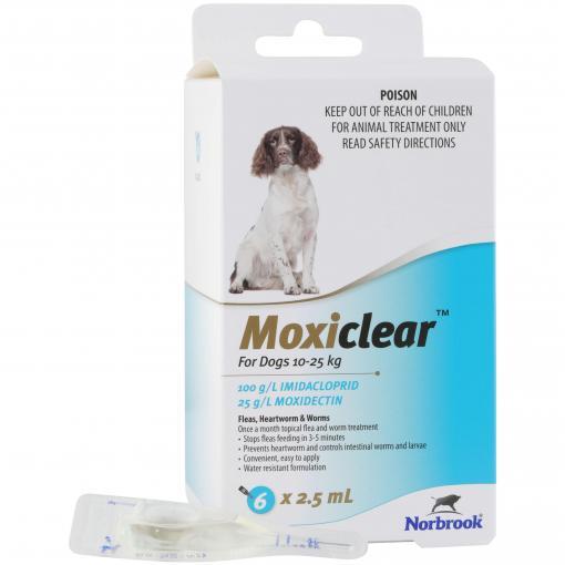 Moxiclear Flea & Worming Spot Treatment 10-25kg Dog - PetPost Australia