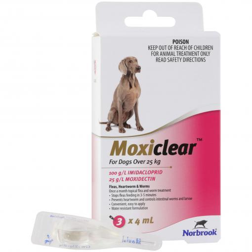 Moxiclear Flea & Worming Spot Treatment >25kg Dog - PetPost Australia