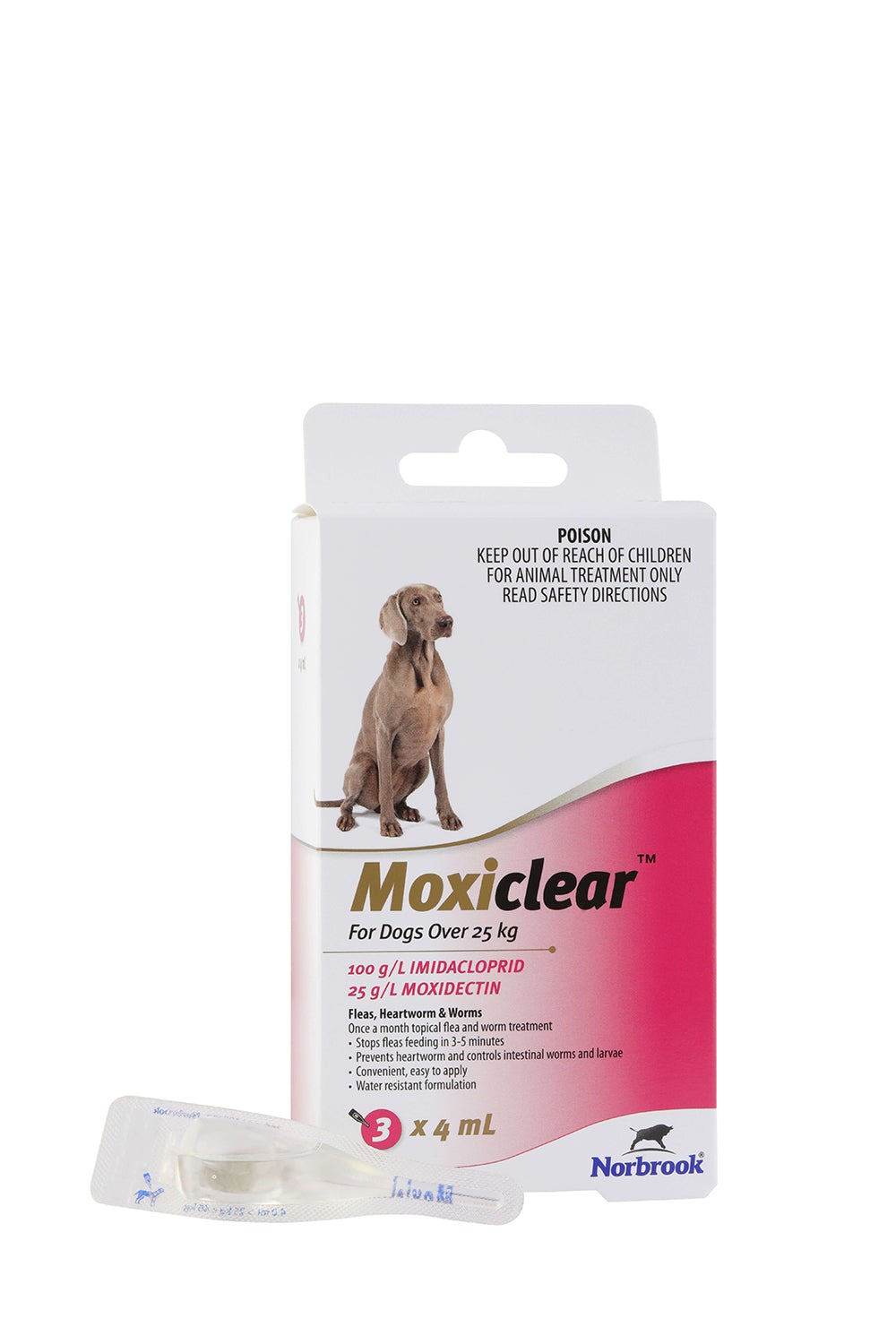 Moxiclear Flea & Worming Spot Treatment >25kg Dog - PetPost Australia