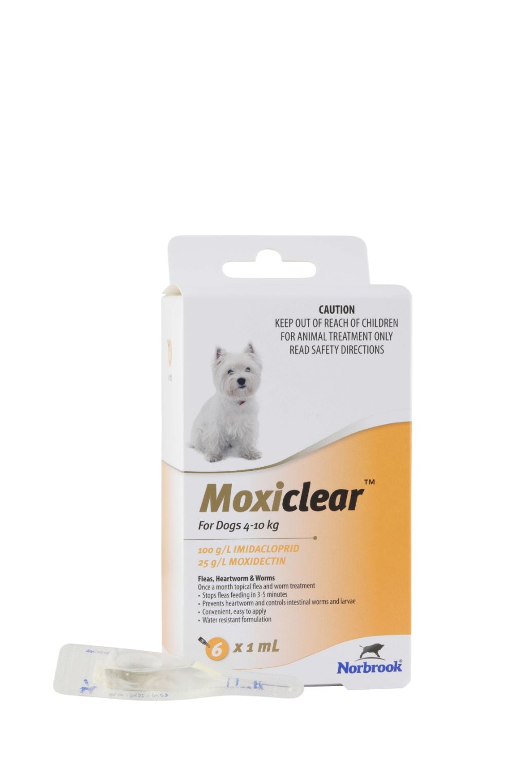Moxiclear Flea & Worming Spot Treatment 4-10kg Dog - PetPost Australia