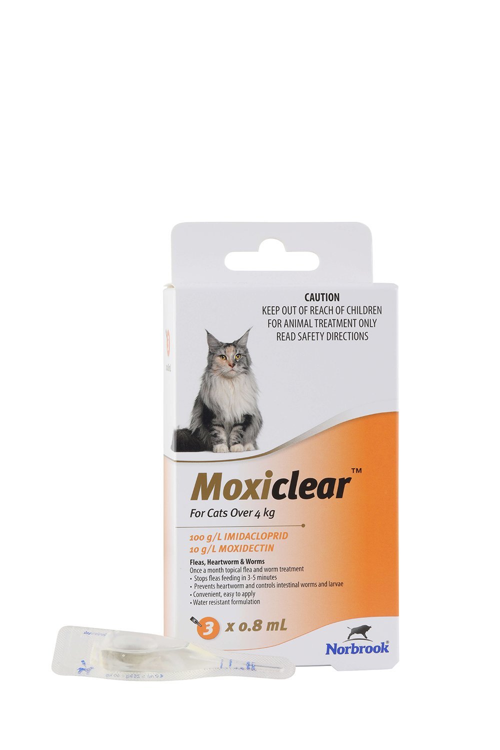 Moxiclear Flea & Worming Spot Treatment >4kg Cat - PetPost Australia