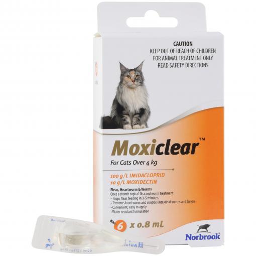 Moxiclear Flea & Worming Spot Treatment >4kg Cat - PetPost Australia