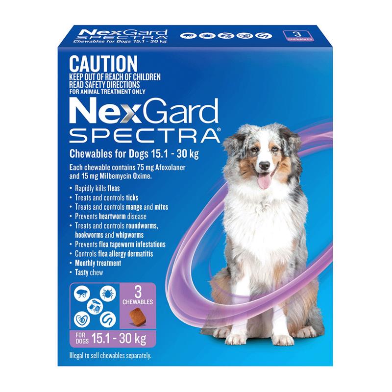 NexGard Spectra Chewables For Large Dogs 15.1-30kg - PetPost Australia