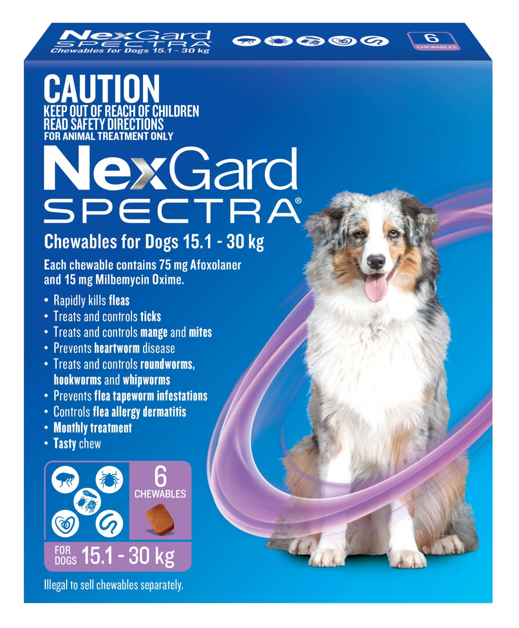 NexGard Spectra Chews For Large Dogs 15.1-30kg - PetPost Australia