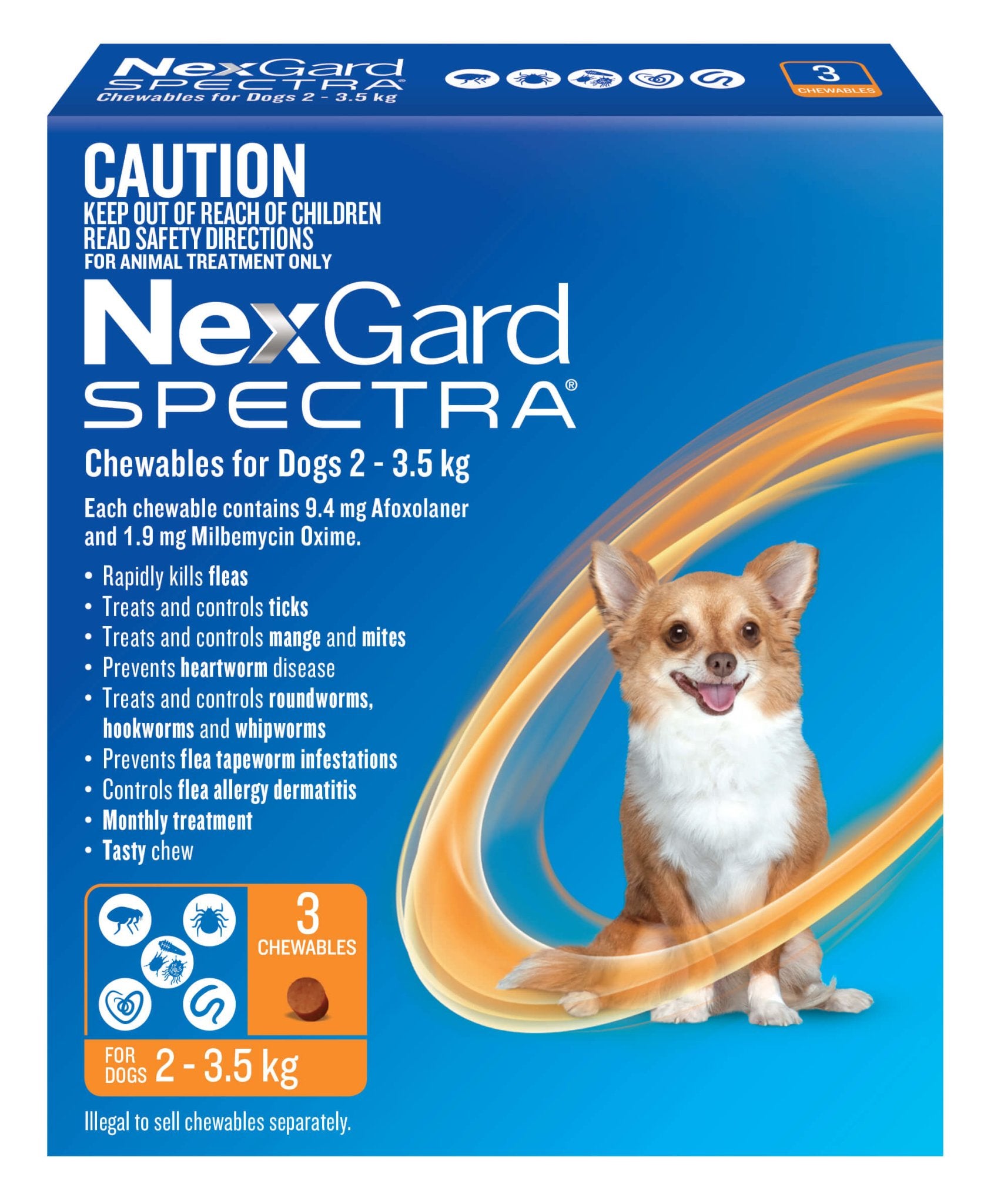 NexGard Spectra For Extra Small Dogs 2-3.5kg - PetPost Australia
