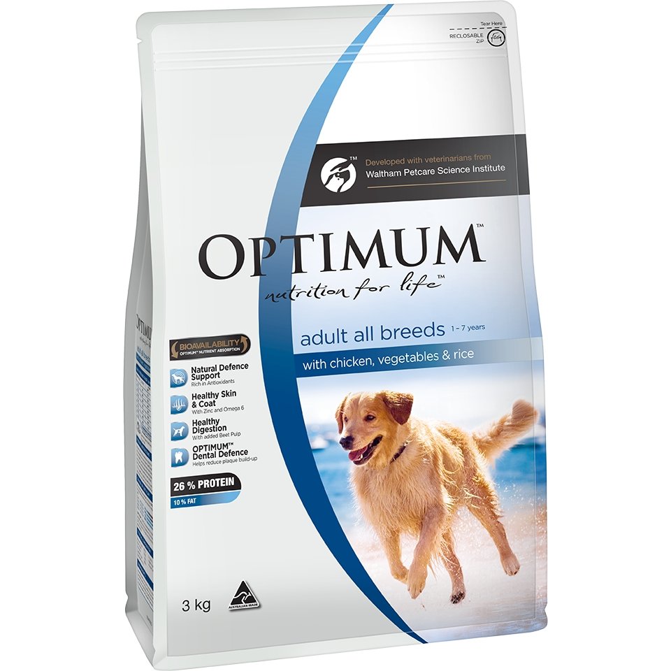 Optimum Adult Chicken, Vegetables & Rice Dry Dog Food - PetPost Australia