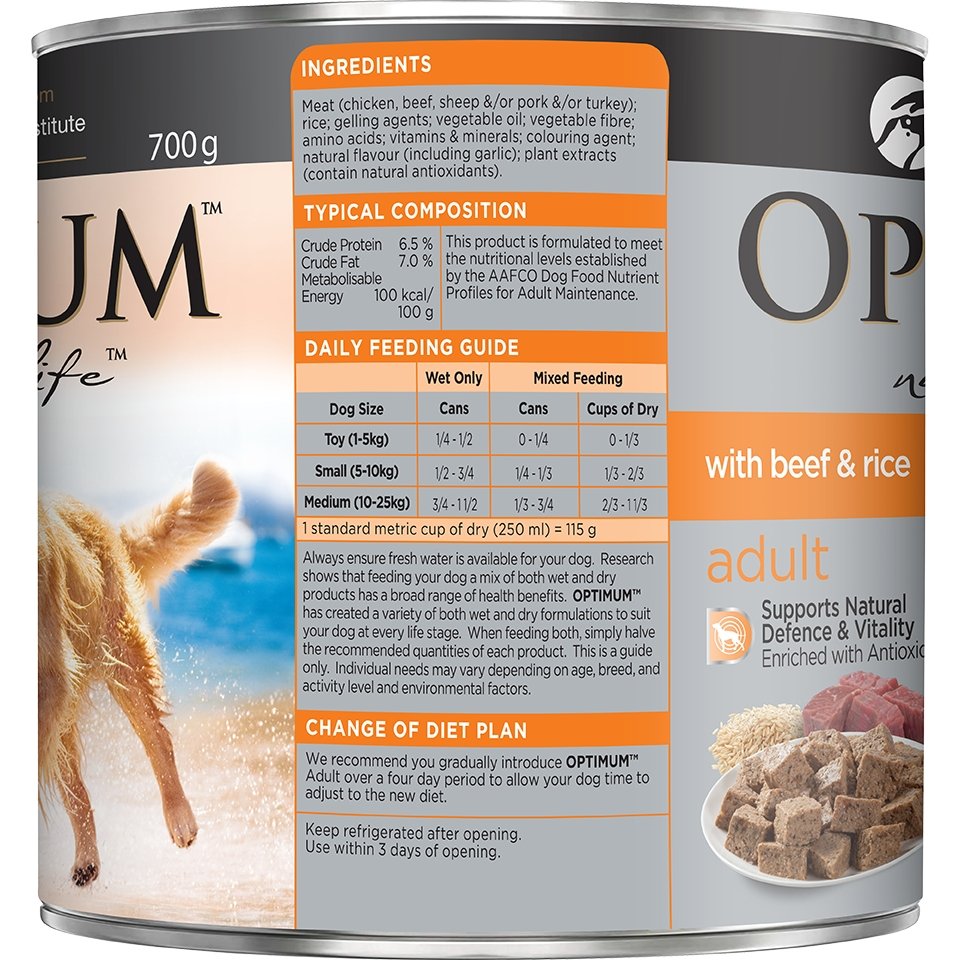 Optimum Beef, Egg & Rice Wet Dog Food - PetPost Australia