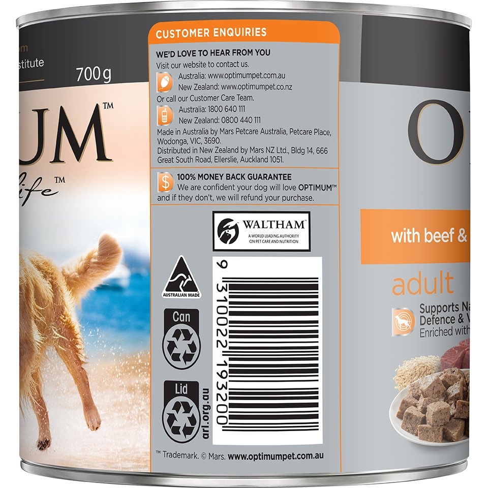 Optimum Beef, Egg & Rice Wet Dog Food - PetPost Australia