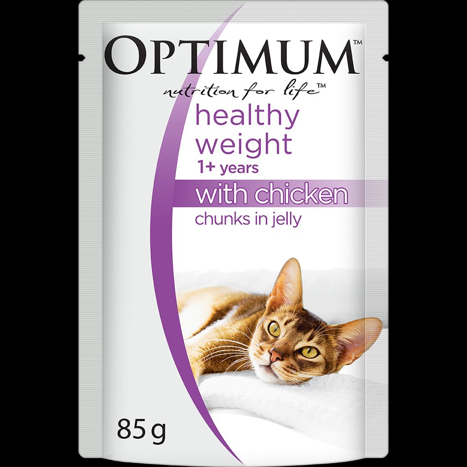 OPTIMUM Healthy Weight Adult Chicken Chunks In Jelly Wet Cat Food - PetPost Australia