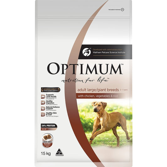 Optimum Large Breed Adult Chicken Dry Dog Food - PetPost Australia