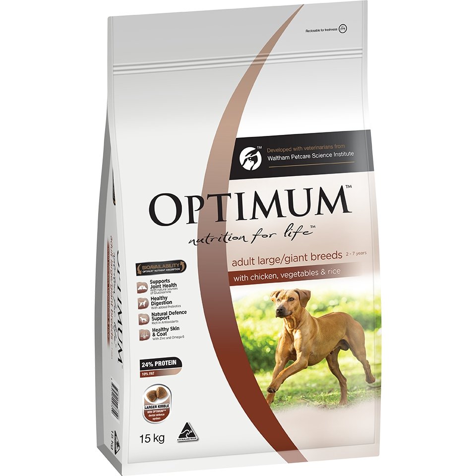 Optimum Large Breed Adult Chicken Dry Dog Food - PetPost Australia