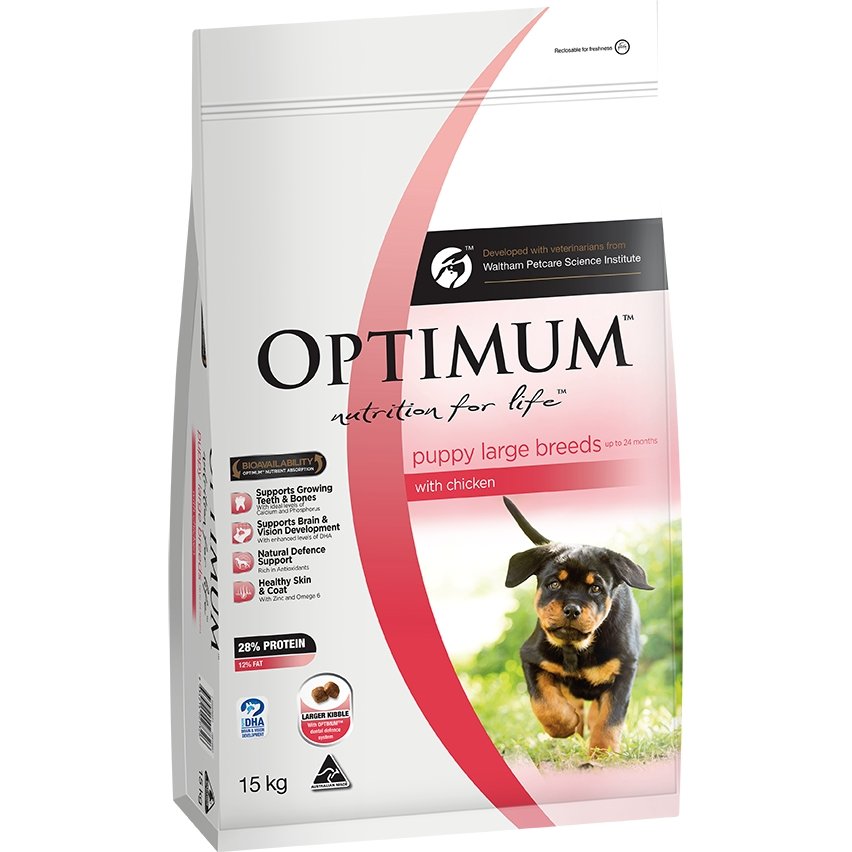 Optimum Large Breed Puppy Chicken Dry Dog Food - PetPost Australia