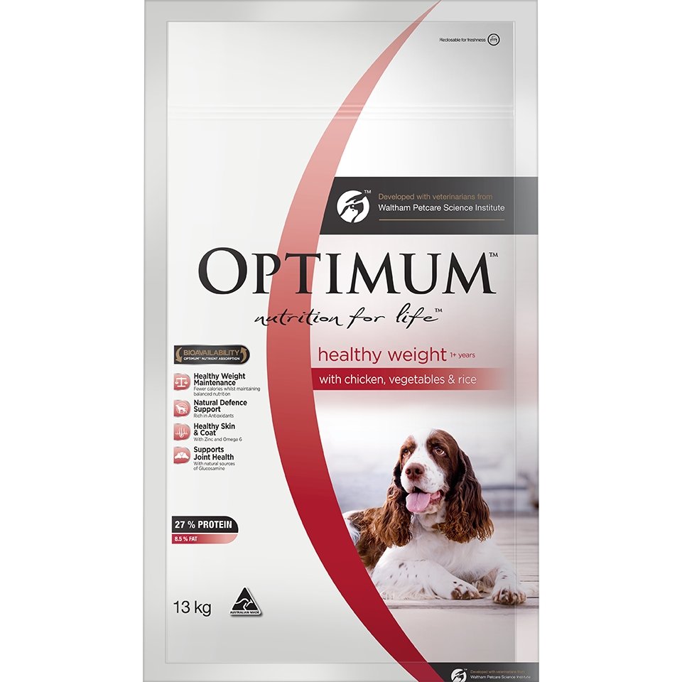 Optimum Lite & Healthy Adult Chicken, Vegetables & Rice Dry Dog Food - PetPost Australia