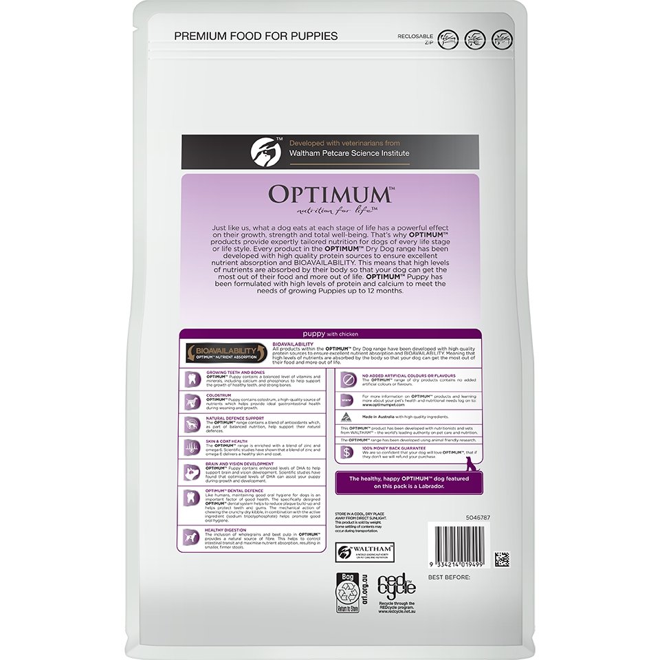 Optimum Puppy Chicken Dry Dog Food - PetPost Australia