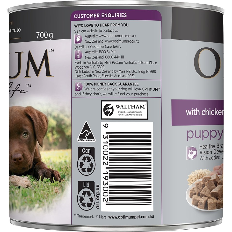 Optimum Puppy Chicken & Rice Wet Dog Food - PetPost Australia