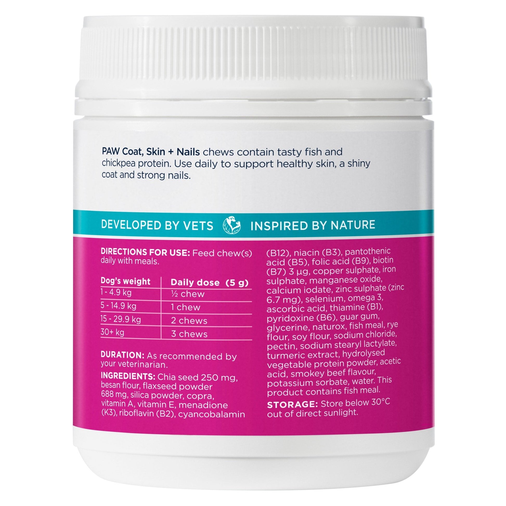 PAW Coat, Skin & Nails Multivitamin Chews 300g - PetPost Australia