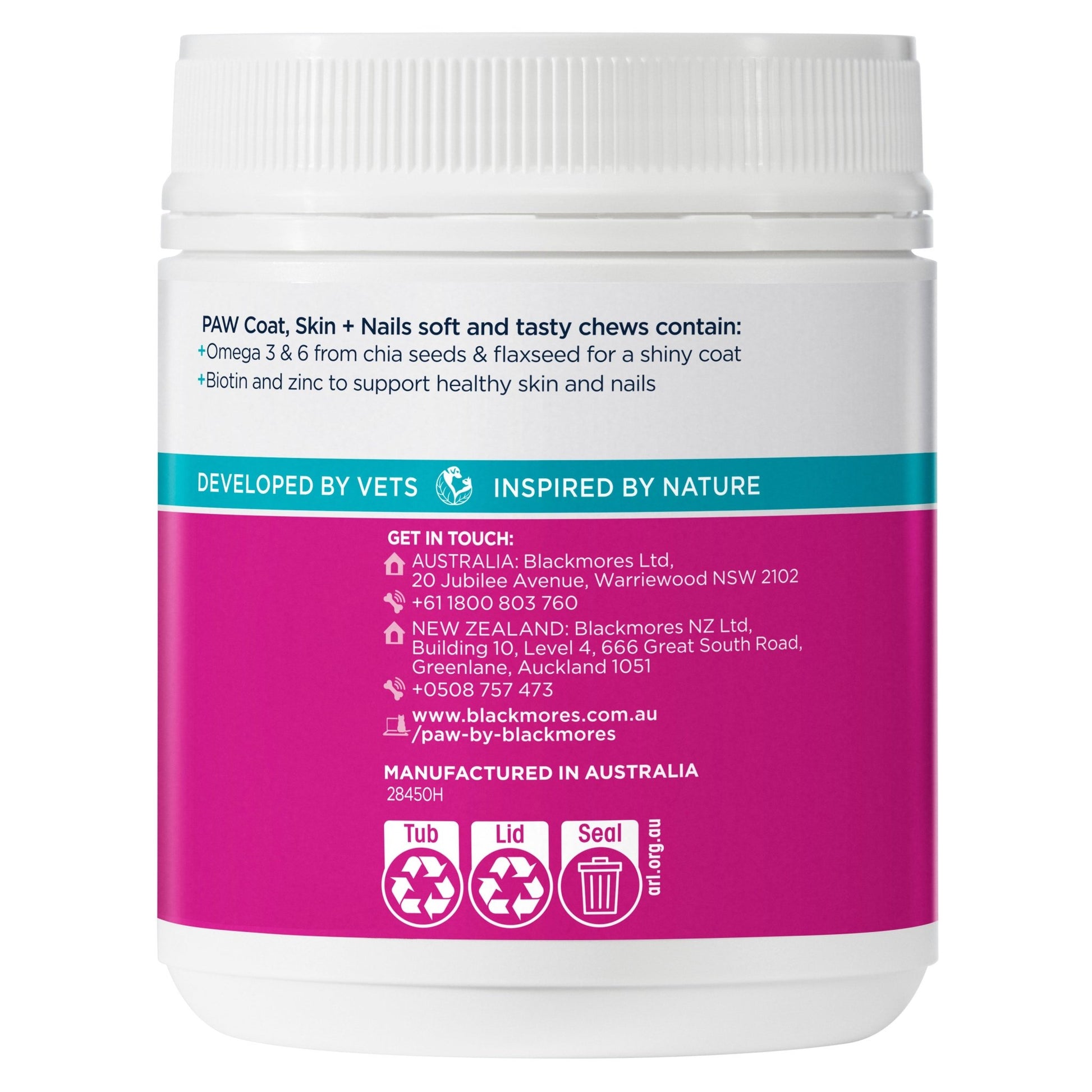 PAW Coat, Skin & Nails Multivitamin Chews 300g - PetPost Australia