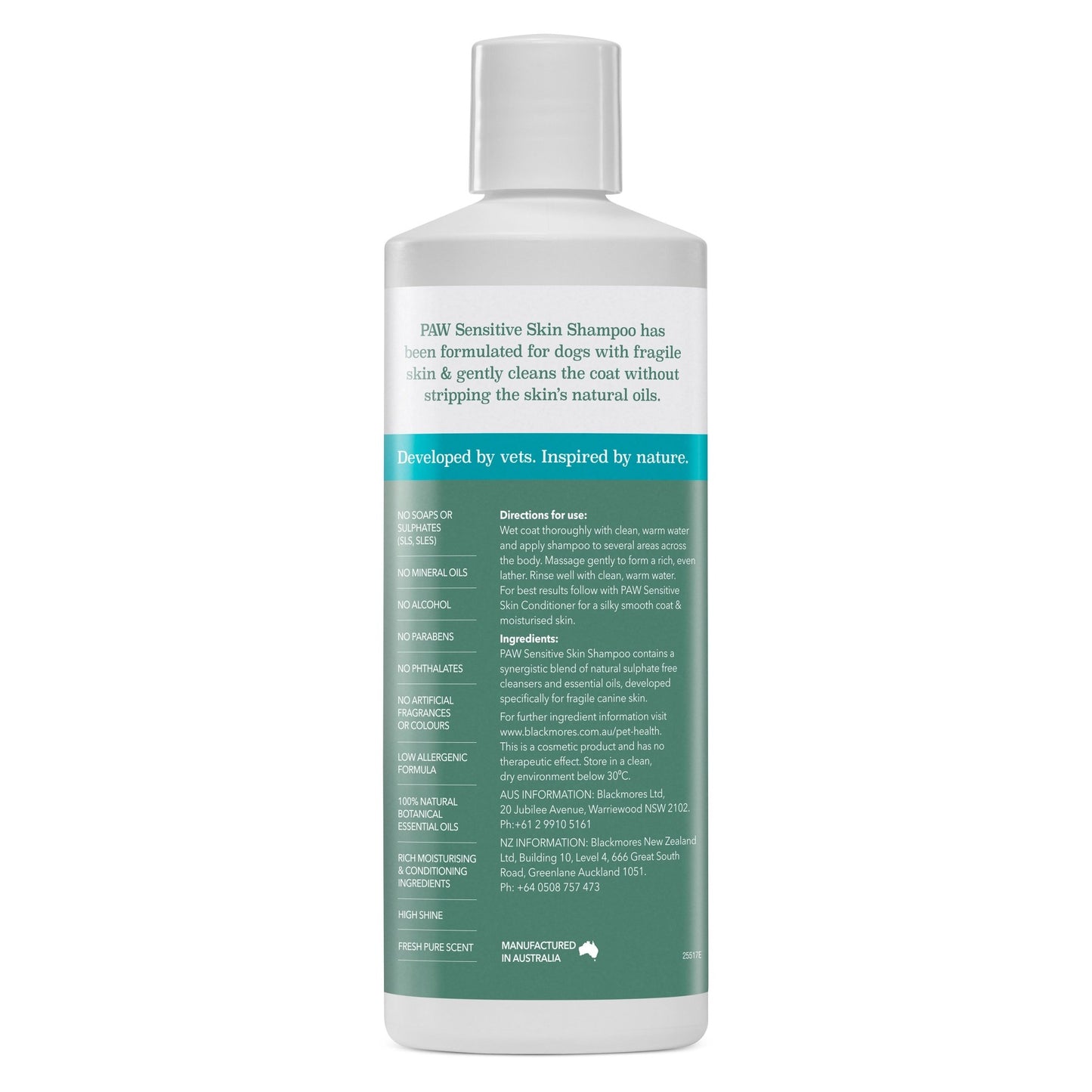PAW Sensitive Skin Shampoo - PetPost Australia