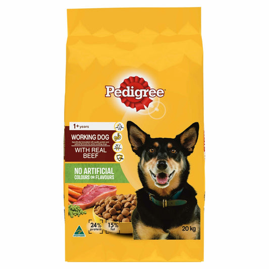 Pedigree Working Dog Real Beef Dry Dog Food - PetPost Australia