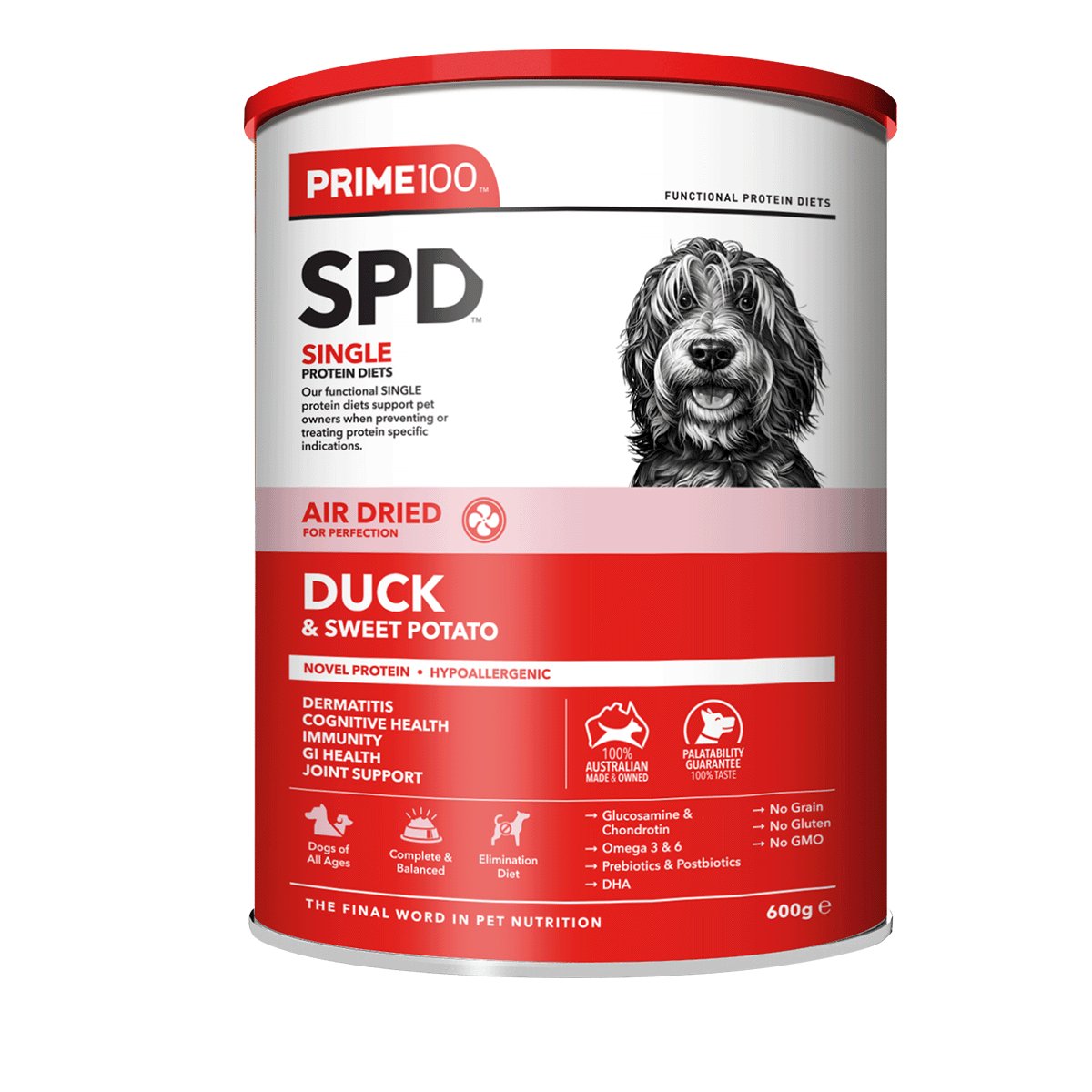 Prime100 SKG Air Dried Duck and Sweet Potato Dry Dog Food - PetPost Australia