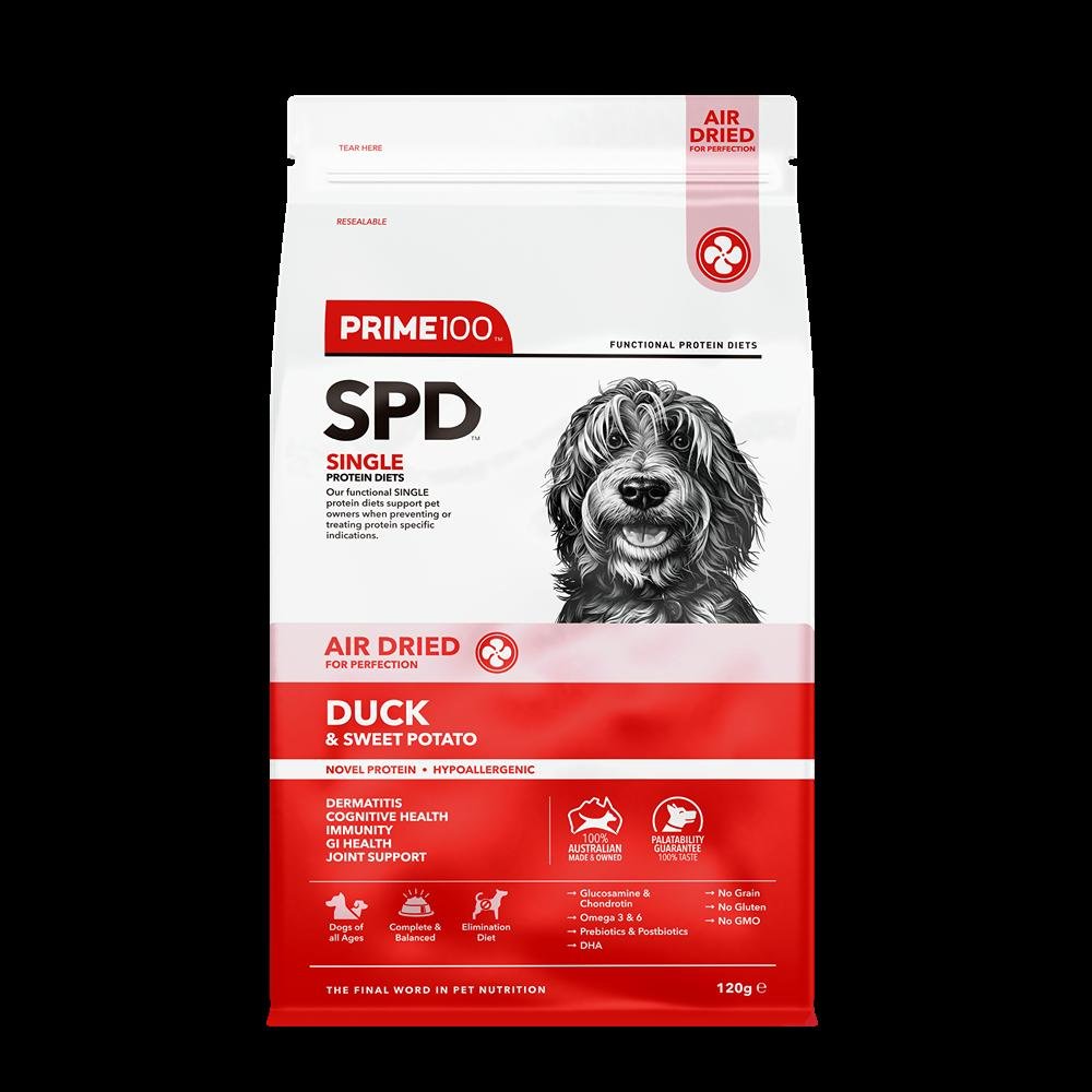 Prime100 SKG Air Dried Duck and Sweet Potato Dry Dog Food - PetPost Australia