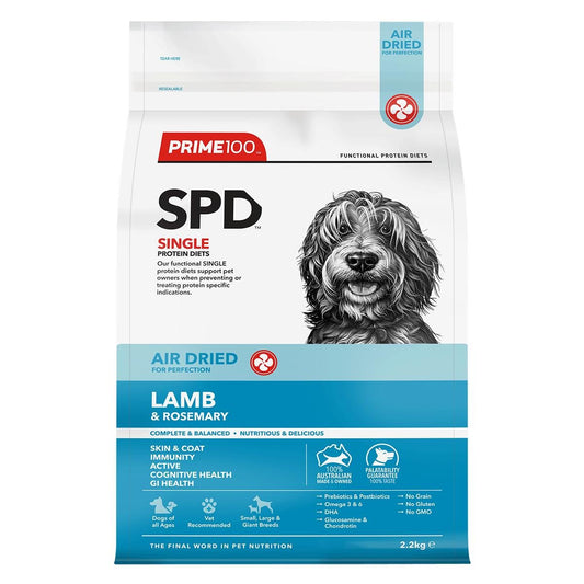 Prime100 SPD Air Dried Lamb and Rosemary Dry Dog Food - PetPost Australia