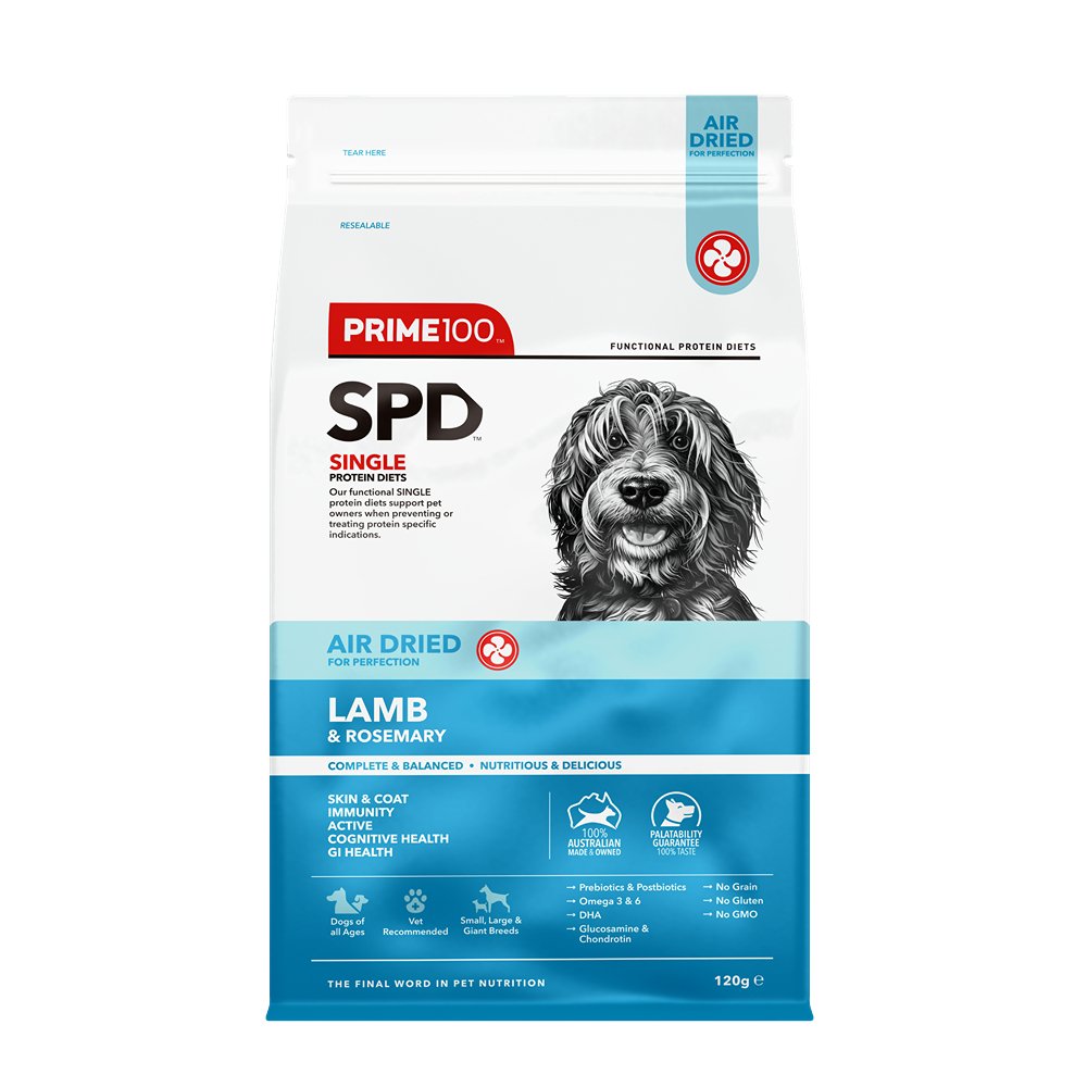 Prime100 SPD Air Dried Lamb and Rosemary Dry Dog Food - PetPost Australia
