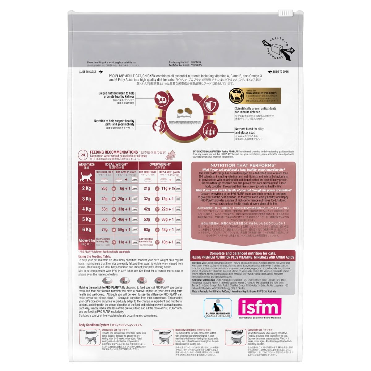 Pro Plan Adult Chicken Dry Cat Food - PetPost Australia