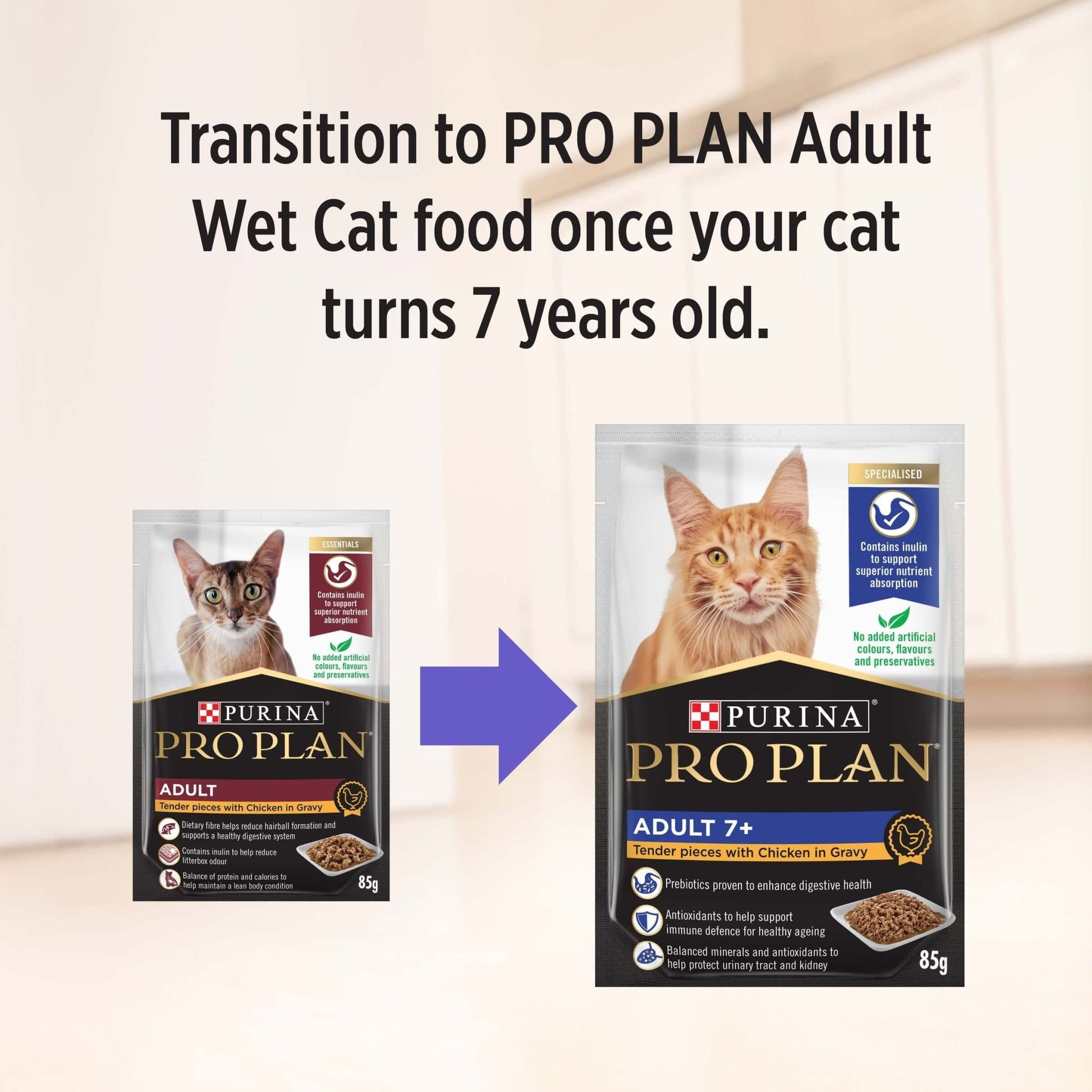 Pro Plan Adult Chicken Gravy Pouch Wet Cat Food 85G - PetPost Australia