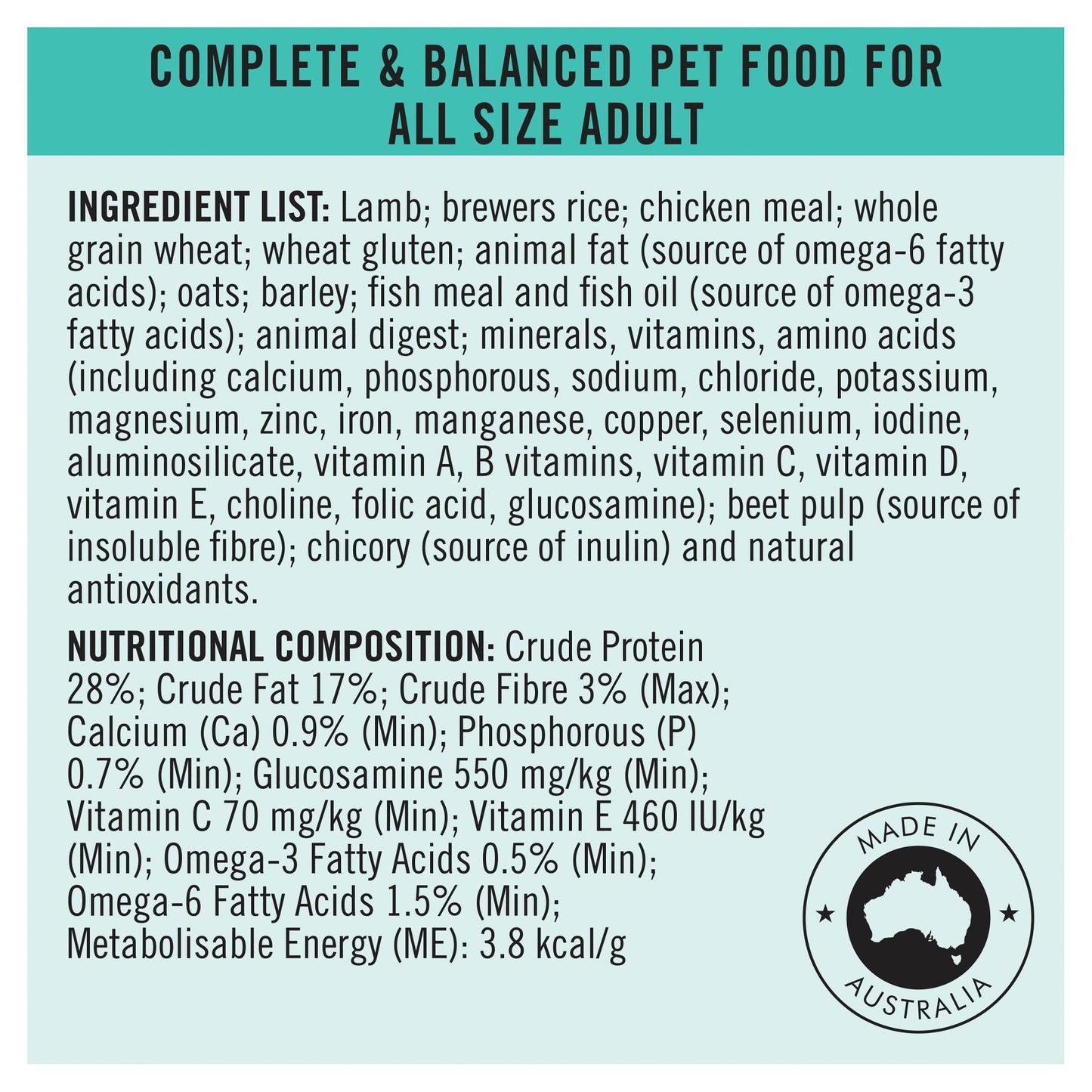 Pro Plan All Size Adult Sensitive Digestion Formula - PetPost Australia