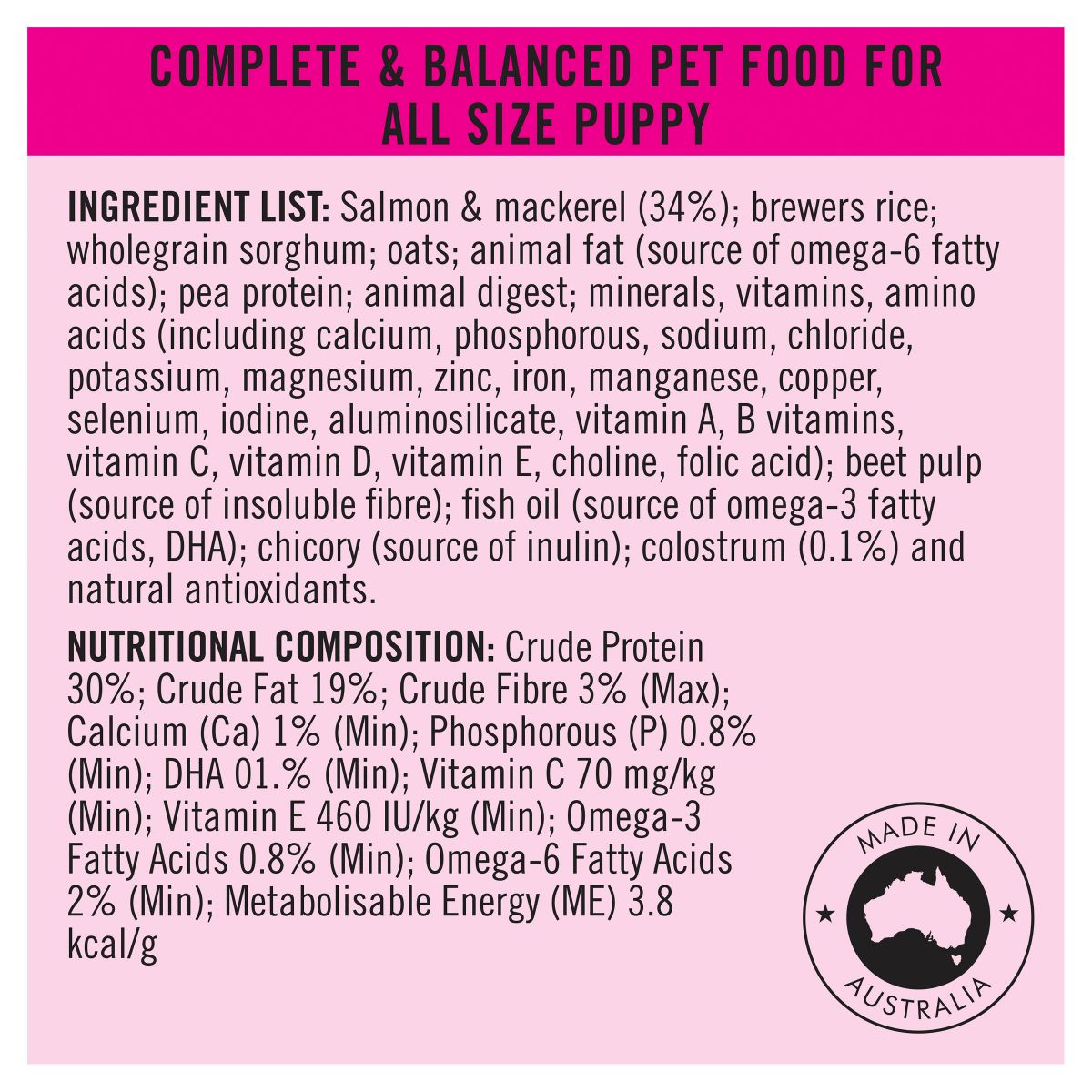 Pro Plan All Size Puppy Sensitive Skin & Stomach Formula - PetPost Australia