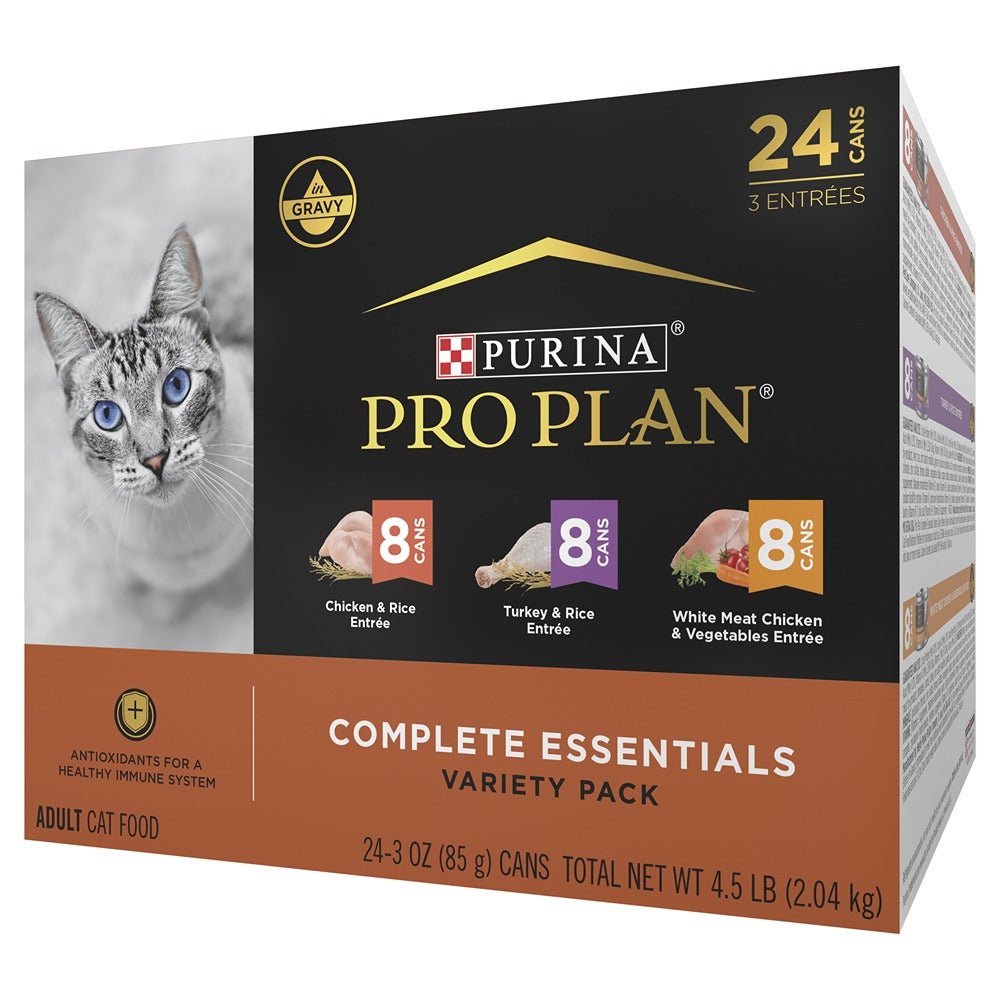 Pro Plan Complete Essentials Poultry Favouites Wet Cat Food 24x85g - PetPost Australia