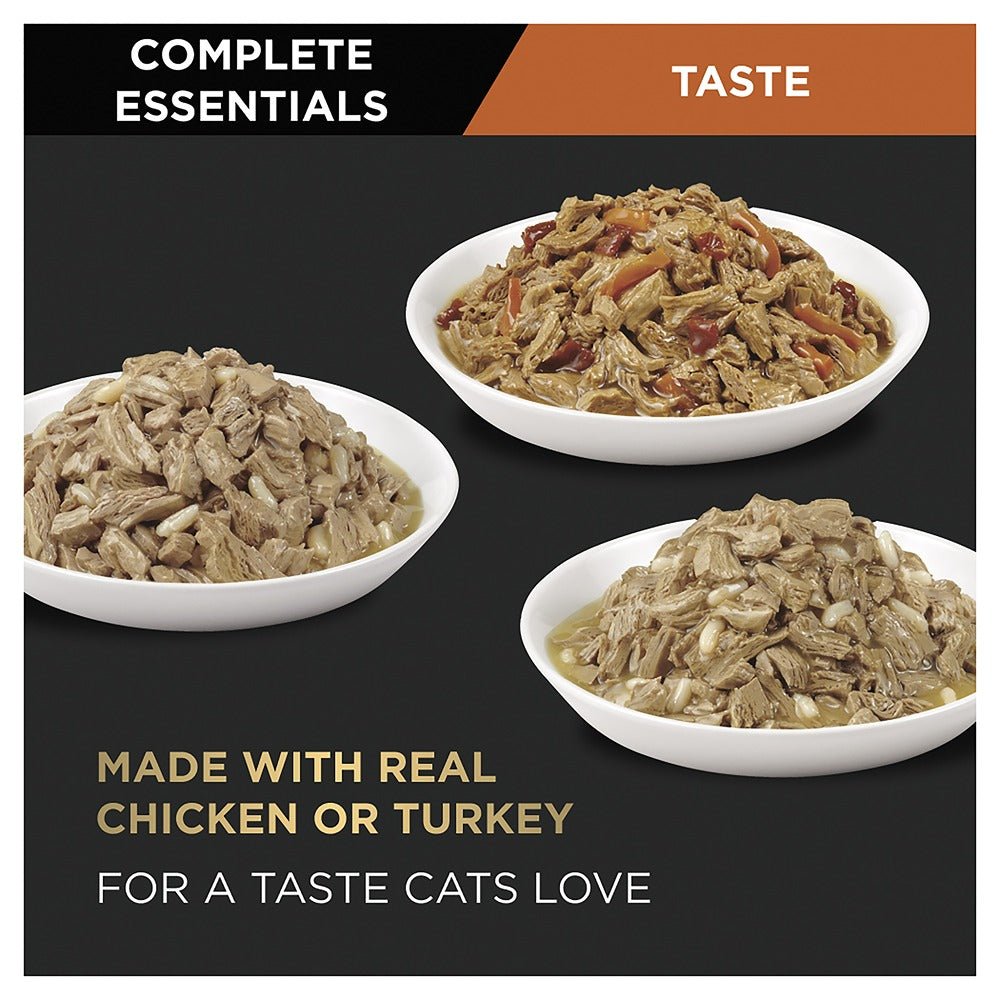 Pro Plan Complete Essentials Poultry Favouites Wet Cat Food 24x85g - PetPost Australia